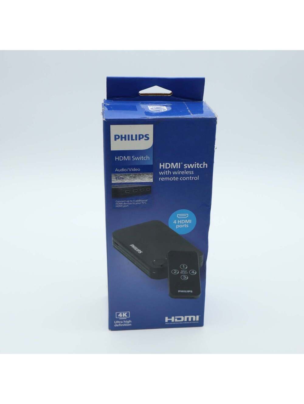 Philips 4 Port HDMI Switch Elite 4K Ultra HD with Wireless Remote